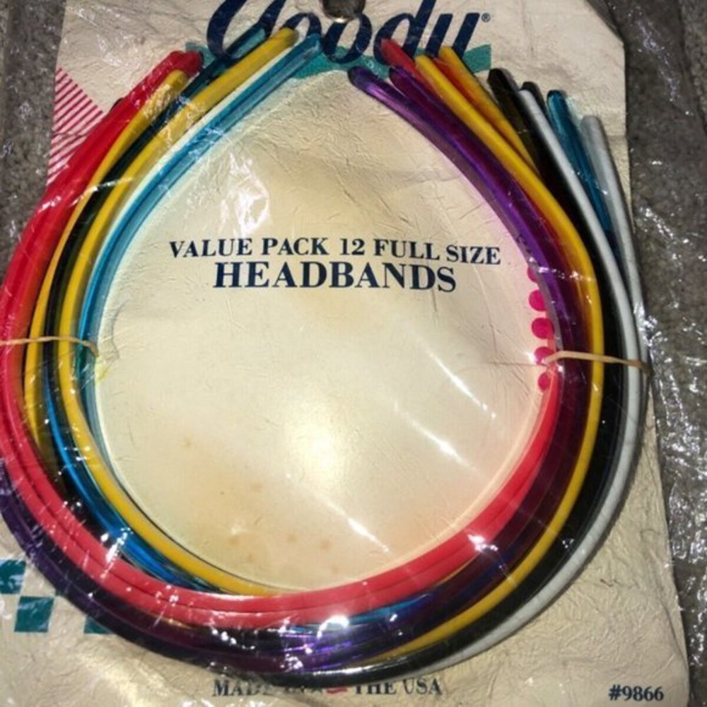 Goody Vintage 1989 Headbands 12 Pack Deadstock Sealed